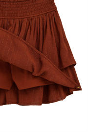 thumbnail: WE Fashion A-lijn rok met glitter donkerrood