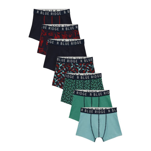 WE Fashion boxershort - set van 7 rood/multicolor Jongens Stretchkatoen - maat 158/164 afbeelding