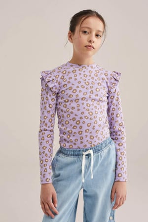 longsleeve rib gebreid lichtpaars