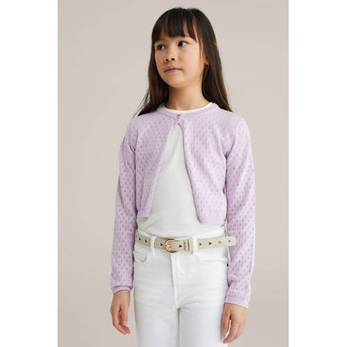WE Fashion suedelook riem zand Beige Meisjes Imitatieleer Effen - maat 65 cm afbeelding