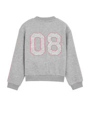 thumbnail: WE Fashion sweatvest met backprint grijs melange