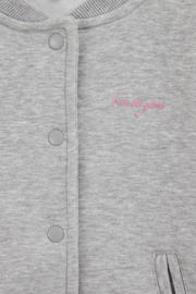 thumbnail: WE Fashion sweatvest met backprint grijs melange