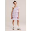 WE Fashion one shoulder jurk lila