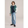 WE Fashion baseballvest groen/wit