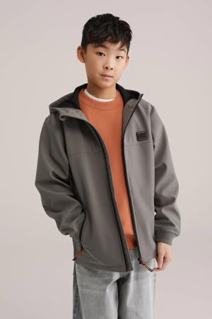 softshell jas lente grijs