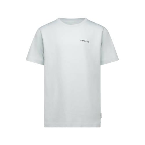 Airforce T-shirt Grijs Jongens Katoen Ronde hals Effen - maat 14 afbeelding