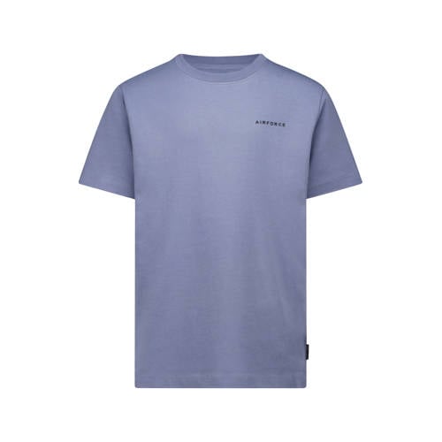 Airforce T-shirt Blauw Jongens Katoen Ronde hals Effen - maat 8 afbeelding