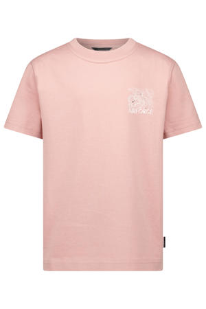 T-shirt met backprint lichtroze