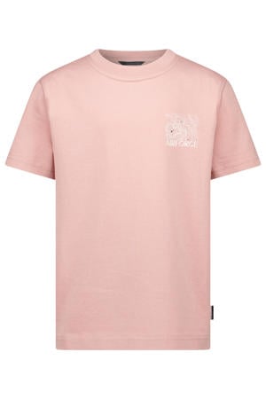 T-shirt met backprint lichtroze