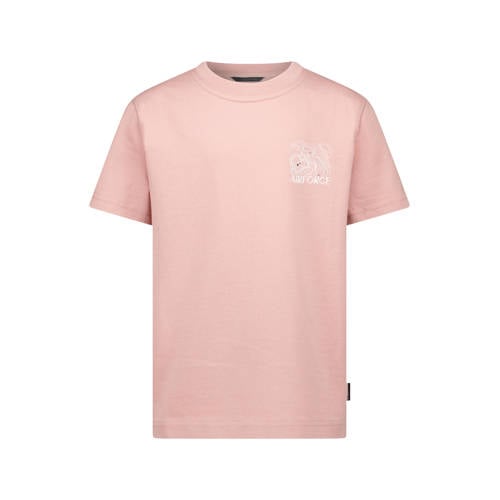 Airforce T-shirt met backprint lichtroze Jongens Katoen Ronde hals Backprint - maat 16 afbeelding