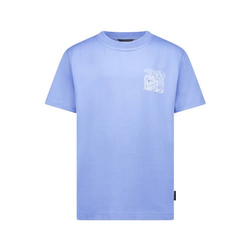 Airforce T-shirt met backprint blauw Jongens Katoen Ronde hals Backprint - maat 16 afbeelding
