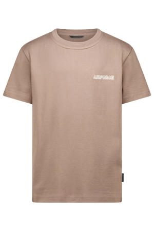 T-shirt met backprint bruin