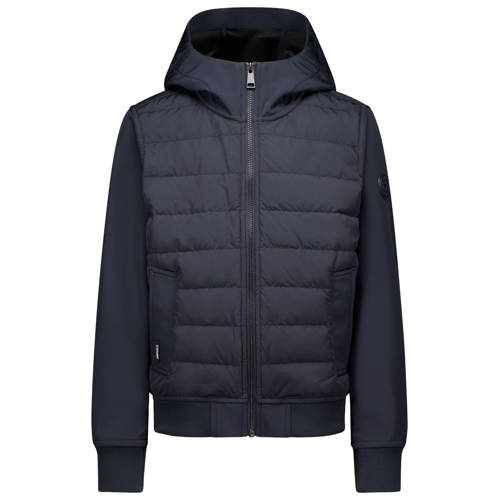 Airforce softshell jas donkerblauw Jongens Polyester Capuchon Effen - maat 12 afbeelding