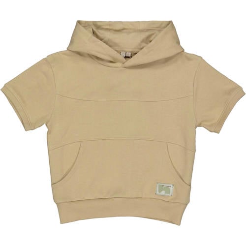 LEVV Little hoodie zand Sweater Beige Effen - maat 140 afbeelding