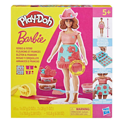 Play-Doh Barbie Bloemen en franjes Klei | Klei van Play-Doh afbeelding