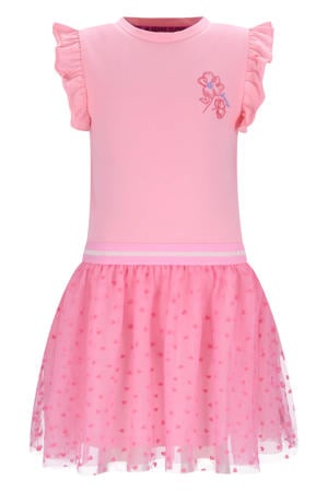 midi jurk roze