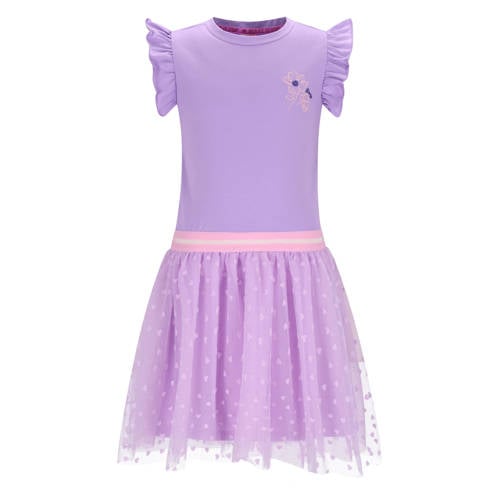 B.Nosy midi jurk lila Paars Meisjes Polyester Ronde hals Effen