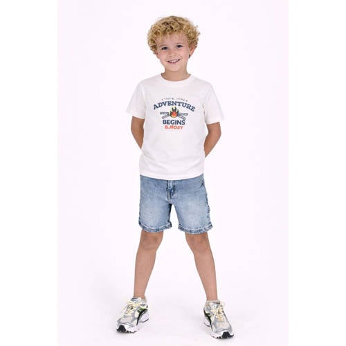 B.Nosy T-shirt met backprint wit Jongens Katoen Ronde hals Backprint - maat 146/152 afbeelding