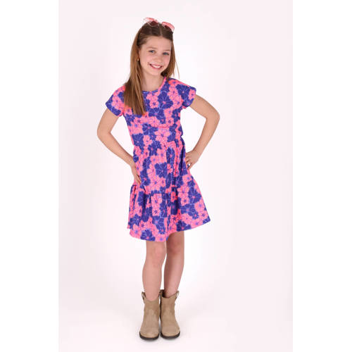 B.Nosy midi jurk blauw Meisjes Polyester Ronde hals Effen - maat 134/140 afbeelding