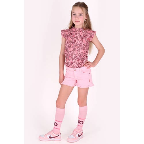 B.Nosy blousetop roze Meisjes Polyester Ronde hals All over print - maat 110 afbeelding