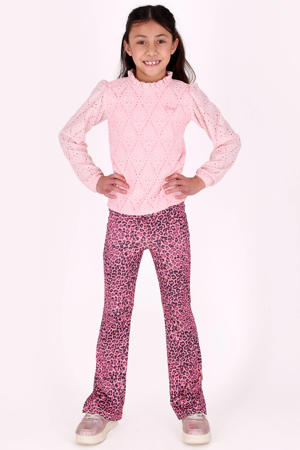 blousetop lichtroze broderie