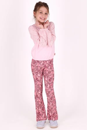 sweater lichtroze broderie