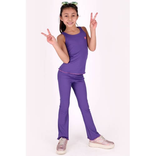 B.Nosy flared broek donkerpaars Meisjes Polyester Effen - maat 158/164 afbeelding