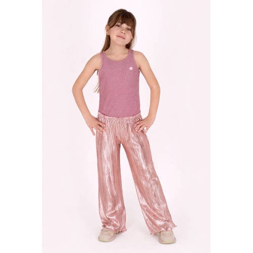 B.Nosy wide leg casual broek roze Meisjes Polyester Effen - maat 104 afbeelding