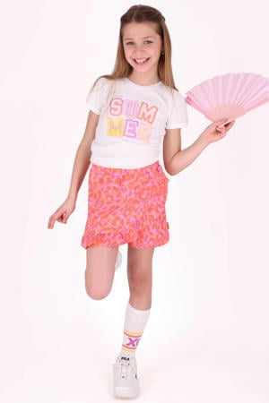 skort met panterprint roze
