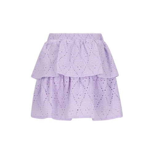 B.Nosy strokenrok broderie lila Paars Meisjes Polyester Effen - maat 134/140 afbeelding
