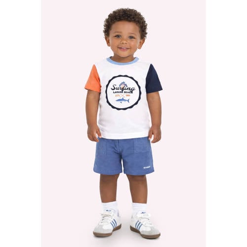 B.Nosy T-shirt wit Jongens Katoen Ronde hals Meerkleurig - maat 80 afbeelding