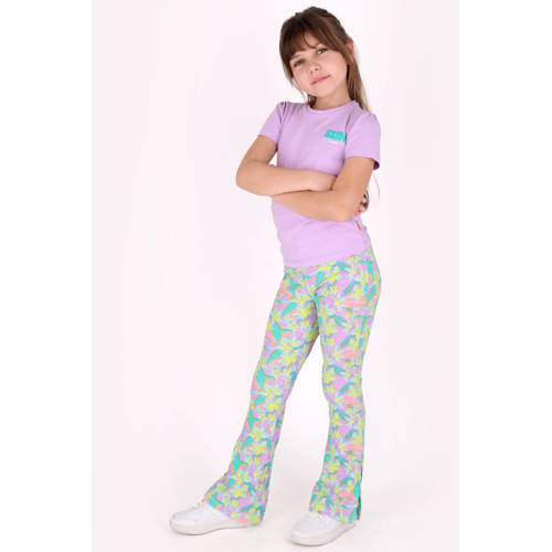 B.Nosy T-shirt met backprint lila Paars Meisjes Stretchkatoen Ronde hals - maat 98 afbeelding