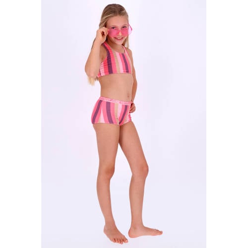 B.Nosy reversible halterbikini roze/multicolor Meisjes Polyester Bloemen - maat 134/140 afbeelding