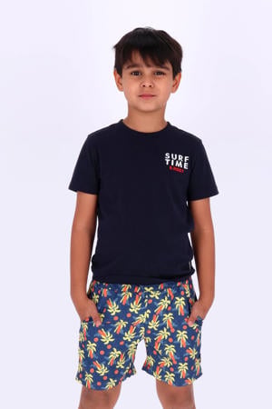 zwemshort blauw/geel/oranje