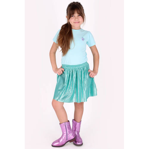 B.Nosy midi jurk met backprint lichtblauw Meisjes Katoen Ronde hals Backprint - maat 98 afbeelding