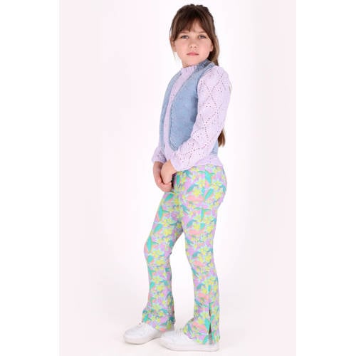 B.Nosy blousetop lila broderie Paars Meisjes Polyester Opstaande kraag - maat 134/140 afbeelding