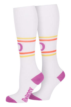 kniekousen wit/roze