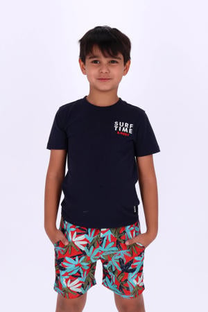 zwemshort rood/blauw/bruin