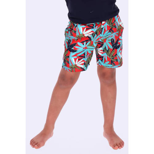 B.Nosy zwemshort rood/blauw/bruin Jongens Polyester Blad - maat 110 afbeelding