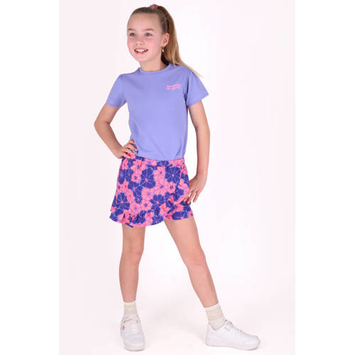 B.Nosy T-shirt met backprint paars Meisjes Stretchkatoen Ronde hals Backprint - maat 104 afbeelding
