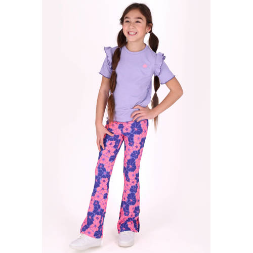 B.Nosy T-shirt lila Blauw Meisjes Polyester Ronde hals Effen - maat 98 afbeelding