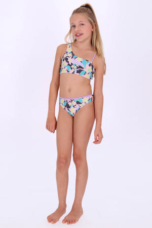 one shoulder bikini lila