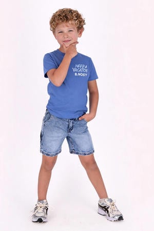 T-shirt met backprint marineblauw