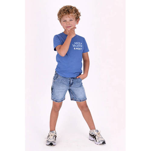 B.Nosy T-shirt met backprint marineblauw Jongens Katoen Ronde hals Backprint - maat 104 afbeelding