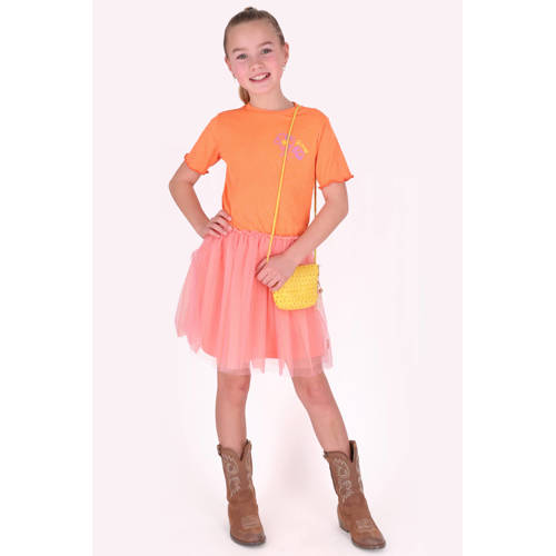 B.Nosy mesh midi jurk oranje Meerkleurig - maat 104 afbeelding
