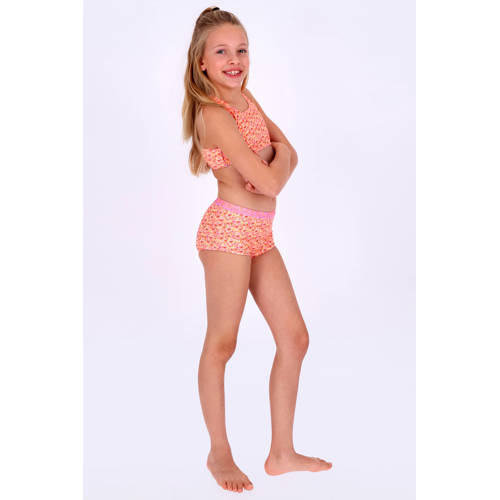B.Nosy reversible halterbikini roze/oranje Meisjes Polyester All over print - maat 158/164 afbeelding