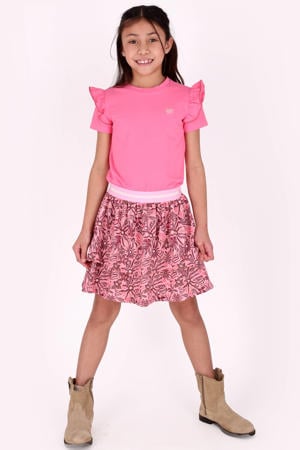 midi jurk roze