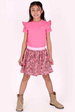 midi jurk roze