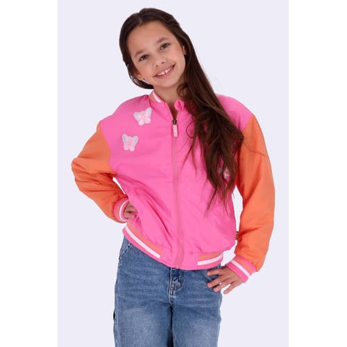 B.Nosy bomberjack roze Jas Meisjes Polyester Ronde hals Meerkleurig - maat 104 afbeelding
