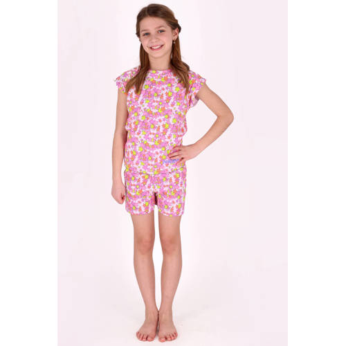B.Nosy shortama Zenna roze Meisjes Katoen Ronde hals All over print - maat 158/164 afbeelding